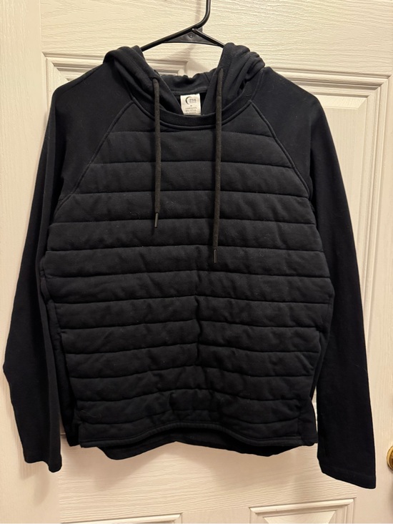 ZYIA Tops - ZYIA Quilted Black Pullover Hoodie
